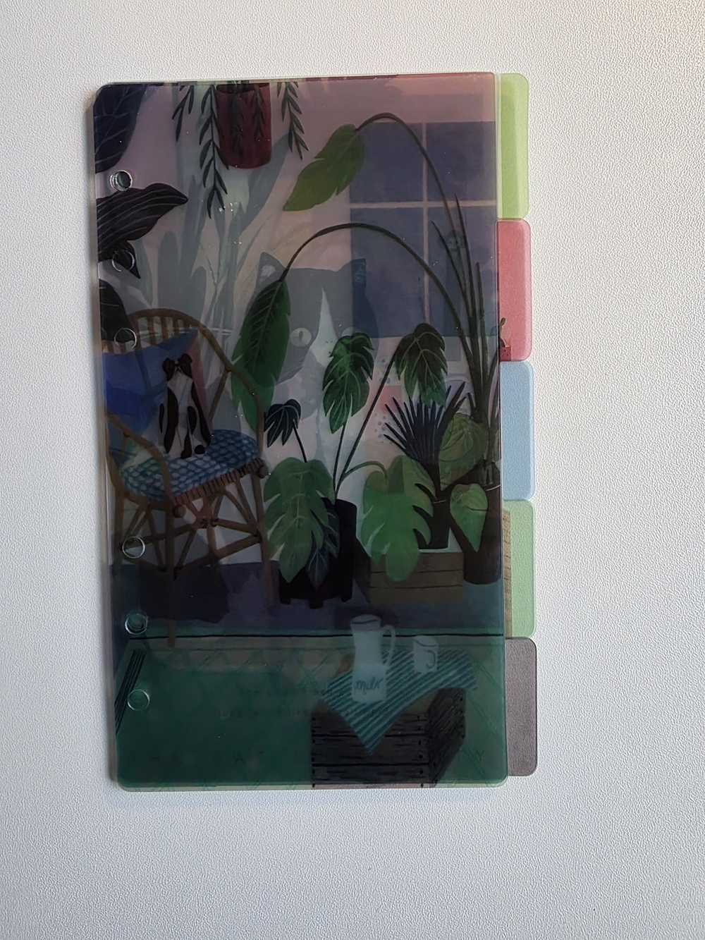 A6 Botanical Illustrated Tabbed Planner Divider - Green Multi Set Of 5